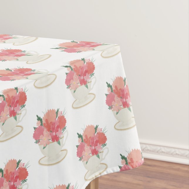 Elegantes Blumenmuster Tischdecke (Beispiel)
