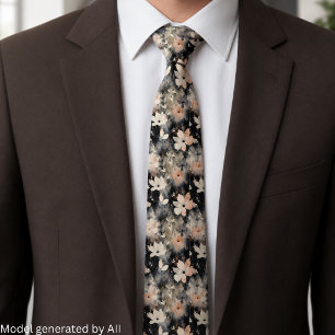 Elegantes Blumenmuster Trend Botanisch Krawatte