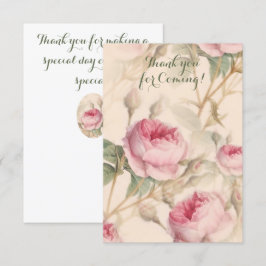 Elegantes Blumenmuster Vielen Dank für Ihre kommen Dankeskarte