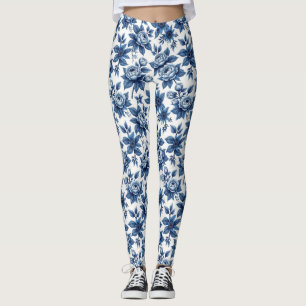 Elegantes Blumenmuster Vintage Peonies Leggings