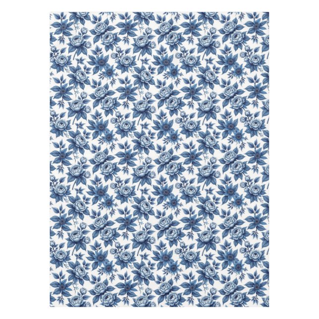 Elegantes Blumenmuster Vintage Peonies Tischdecke (Vorderseite)