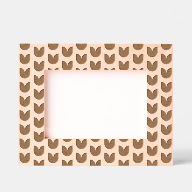 Elegantes Blumenmuster von Tulips Geätzte Rahmen (Vorderseite)