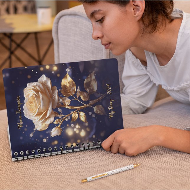 Elegantes BlumenNotebook mit Personalisierten Name Notizbuch (Von Creator hochgeladen)