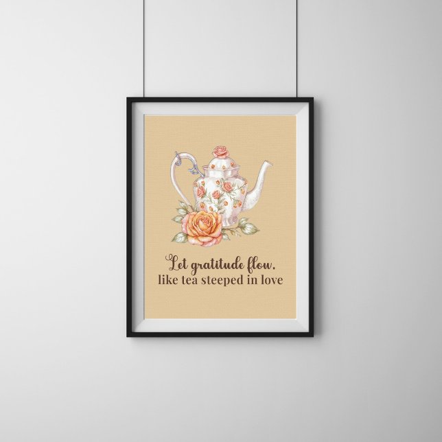 Elegantes Blumenposter - Lass Dankeschön Flow Poster (Von Creator hochgeladen)