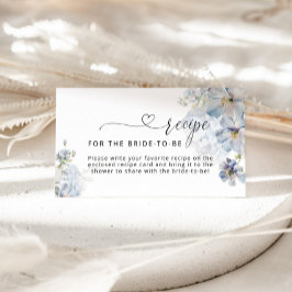 Elegantes Blumenrezept für die Braut Begleitkarte