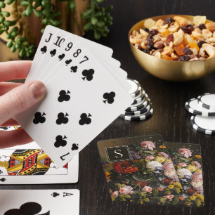 Elegantes Blumenstrauß-Fine-Art-Gemälde Spielkarten