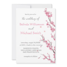 Elegantes Blumenwasser Cherry Blossom Hochzeit
