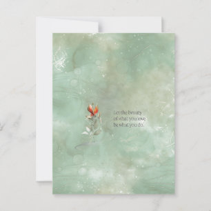 Elegantes Blumenziffer Postkarte