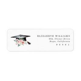 Elegantes Blush-Abschluss-Adressenlabel