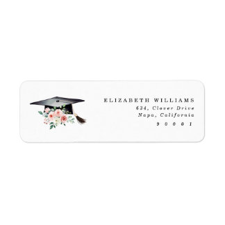 Elegantes Blush-Abschluss-Adressenlabel
