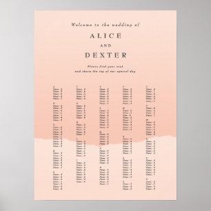 Elegantes Blush Alphabetisches Hochzeitszeichen Poster