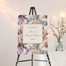 Elegantes Blush Brautparty Begrüßungszeichen