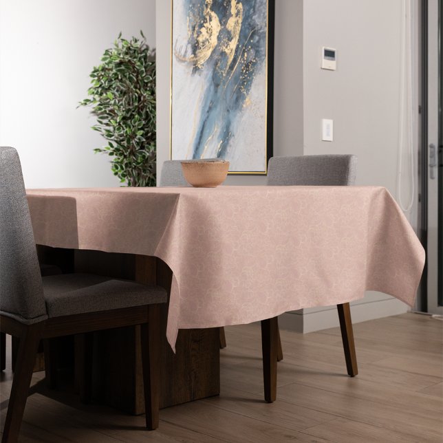 Elegantes Blush Cream Gold Floral Muster Tischdecke (Von Creator hochgeladen)