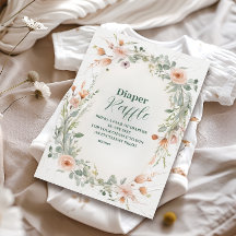 Elegantes Blush Floral Baby in Bloom Diapper Raffl
