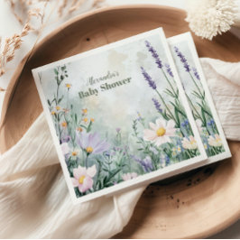 Elegantes Blush Floral Baby in Bloom Serviette