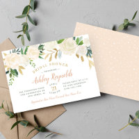 Elegantes Blush Gold Floral Wedding Brautparty