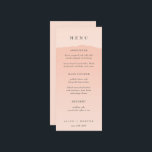 Elegantes Blush Gradient Wedding Menu Menükarte<br><div class="desc">Dieses schlichte,  rot gefärbte Hochzeitsmenü wird Ihrer Dekoration für Hochzeitsfeiern eine Touch Eleganz verleihen. Alle Texte sind editierbar,  klicken Sie einfach auf 'Diese Vorlage personalisieren'. Entsprechende Artikel wie das Einladungspaket für Hochzeiten sind ebenfalls verfügbar.</div>
