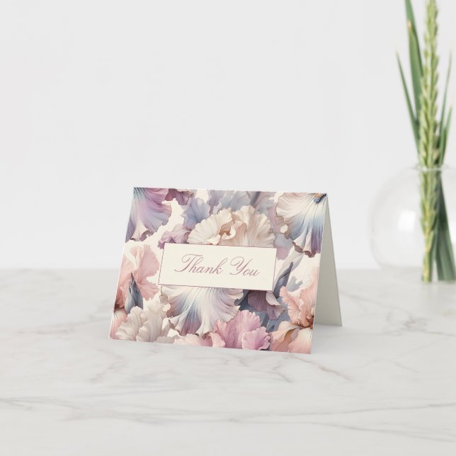 Elegantes Blush Klassisches formales Brautparty Dankeskarte