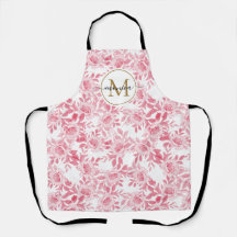 Elegantes Blush Pink Aquarellfarben Gold Monogramm