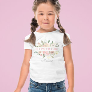 Elegantes Blush Pink Bläserblütenmäulchen Kleinkind T-shirt