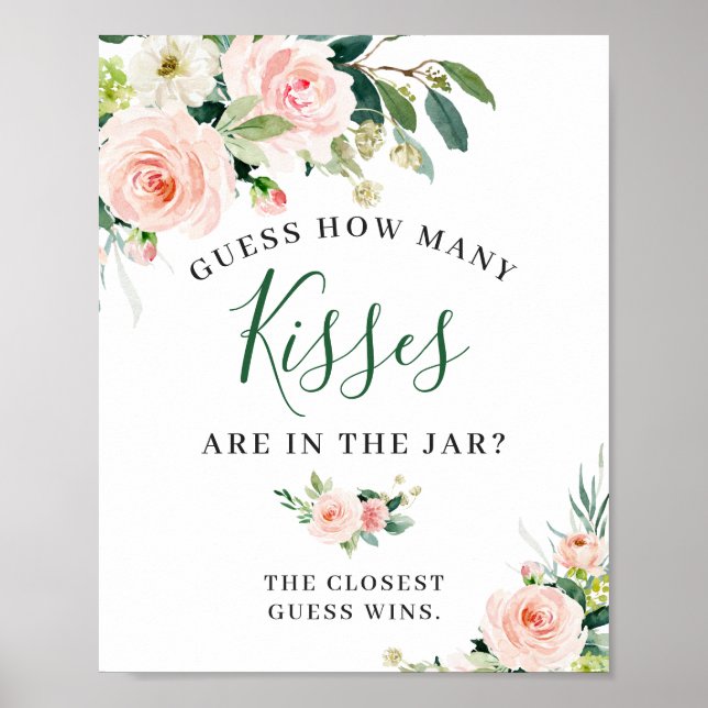 Elegantes Blush Pink Blume Blumenschildkröte Poster (Vorne)