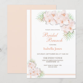Elegantes Blush Pink Bridal Brunch Einladung