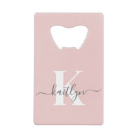 Elegantes Blush Pink Gray Script Monogram