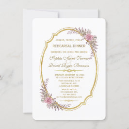 Elegantes Blush Probe Dinner Einladung