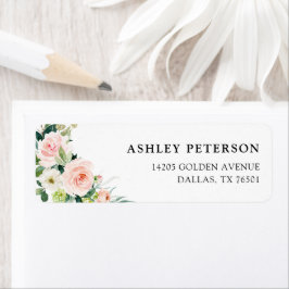 Elegantes Blush-Rücksendeadresse