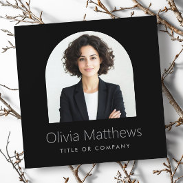 Elegantes bogenfarbenes Foto, beruflich Quadratische Visitenkarte