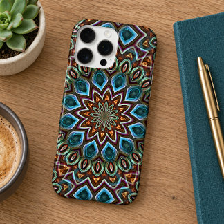 Elegantes Bohemian-Kaleidoskop-Mandala-Kunstmuster iPhone 16 Pro Max Hülle
