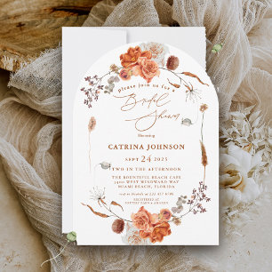 Elegantes Bohemisches florales Brautparty Einladung