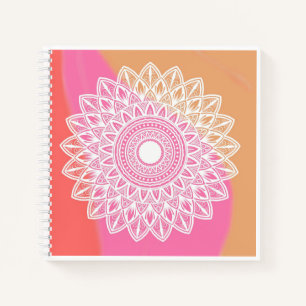 Elegantes Bohemisches Mandala Floral-Notebook Notizbuch