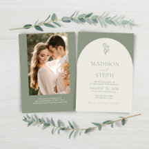 Elegantes Boho Botanical Sage Green Wedding Foto