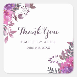 Elegantes Boho Botanicals danken Ihnen Aufkleber