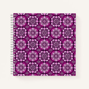 Elegantes Boho Chic Geometric Floral Pattern Notizbuch