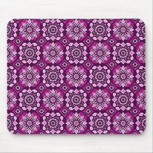Elegantes Boho-Chic-Geometrisches Blumenmuster Mousepad