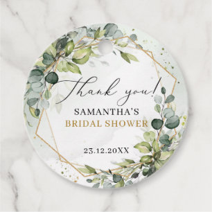 Elegantes boho eucalyptus grün Brautparty Geschenkanhänger