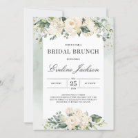Elegantes boho grün weiß roses Brautbrunch