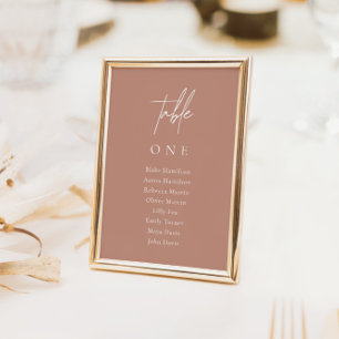 Elegantes Boho Hochzeit Blush Pink Seating Chart Tischnummer