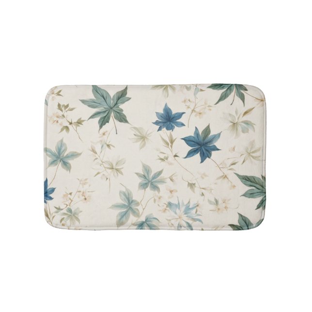 Elegantes Boho-Vintage-Design mit Ahornblättern un Badematte (Vorderseite)