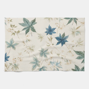 Elegantes Boho-Vintage-Design mit Ahornblättern un Geschirrtuch