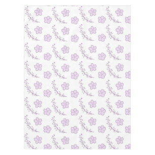 Elegantes Boho-Vintage-Lila-Blumenmuster-Frühling Tischdecke