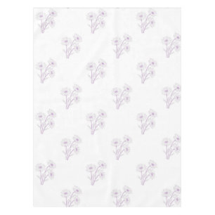Elegantes Boho-Vintage-Lila-Blumenmuster-Frühling Tischdecke