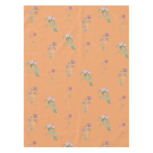 Elegantes Boho-Vintage-Orangen-Blumenmuster-Frühli Tischdecke