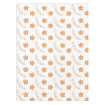 Elegantes Boho-Vintage-Orangen-Blumenmuster-Frühli