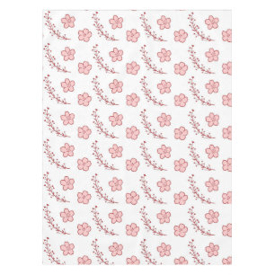 Elegantes Boho-Vintage-Rosa-Blumenmuster Frühling Tischdecke