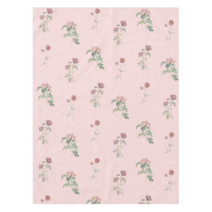 Elegantes Boho-Vintage-Rosa-Blumenmuster Frühling Tischdecke