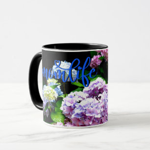 Elegantes bohrosa lila blaues Blumen Best Mama Eve Tasse