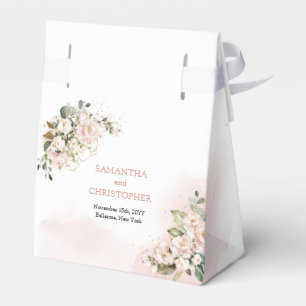 Elegantes bohrosafarbenes Rosengrün Gold Geschenkschachtel